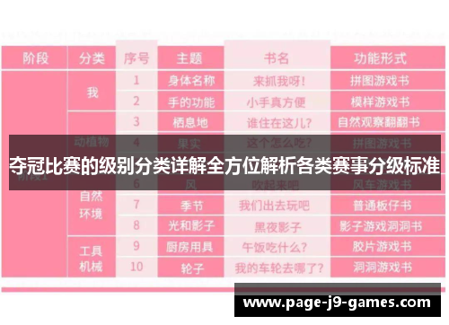 夺冠比赛的级别分类详解全方位解析各类赛事分级标准