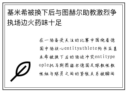 基米希被换下后与图赫尔助教激烈争执场边火药味十足